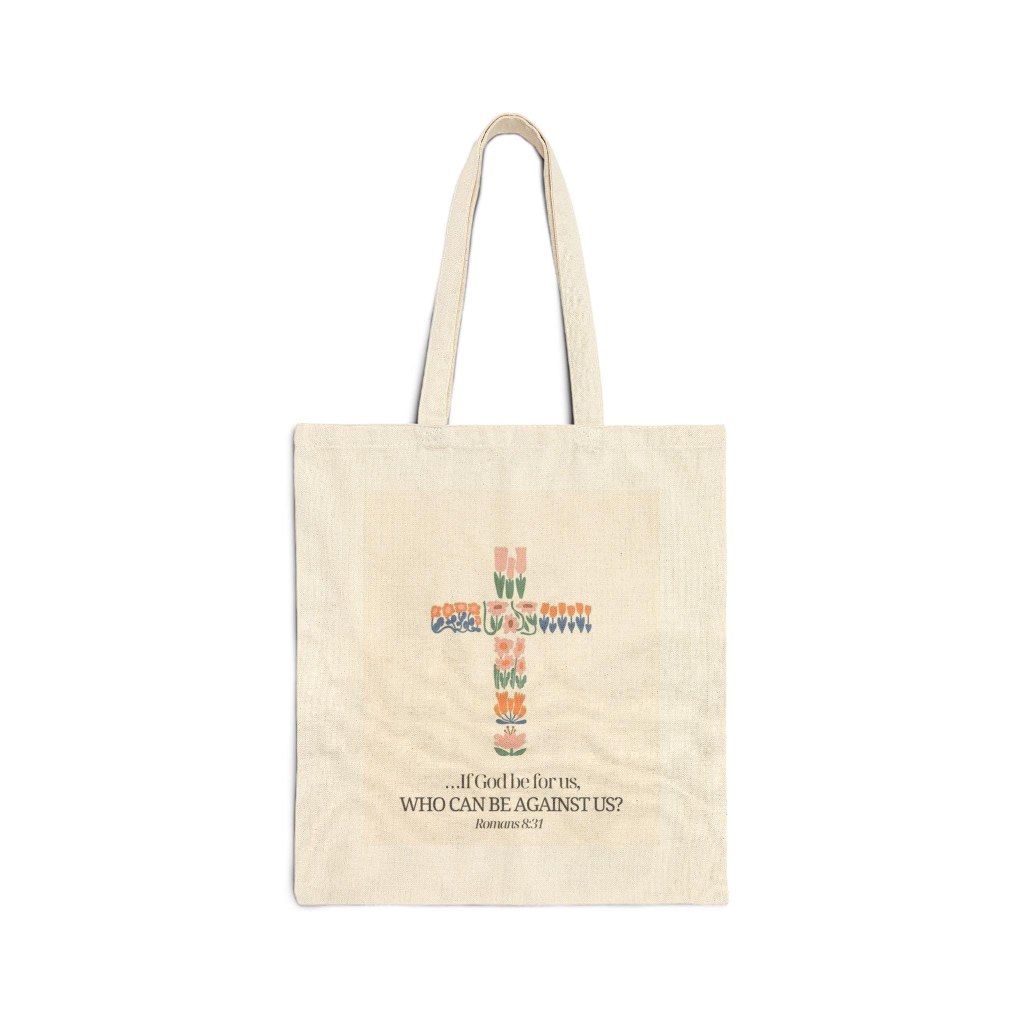 Christian Bible Tote Bag – Faith-Inspired Cotton Canvas Bag for Women – Reusable Scripture Tote – Inspirational Gift – Church & Daily Use TBLAF15
